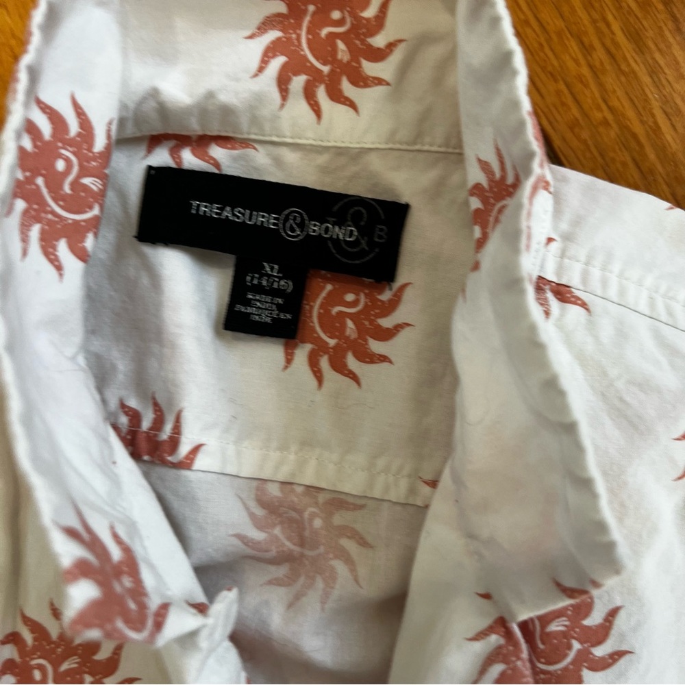 Nordstrom Sun Pattern button down Shirt - Picture 5 of 6